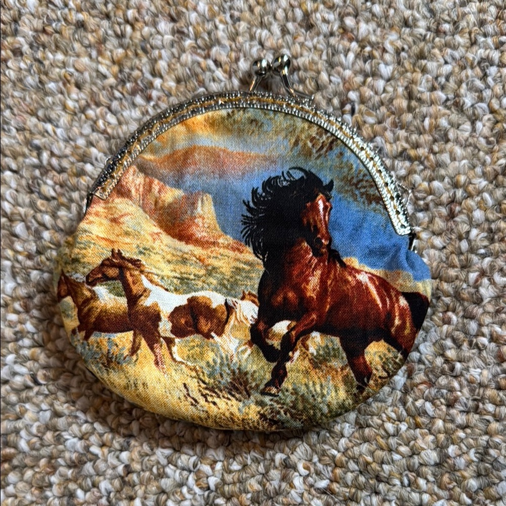 Horse Print Coin Purse